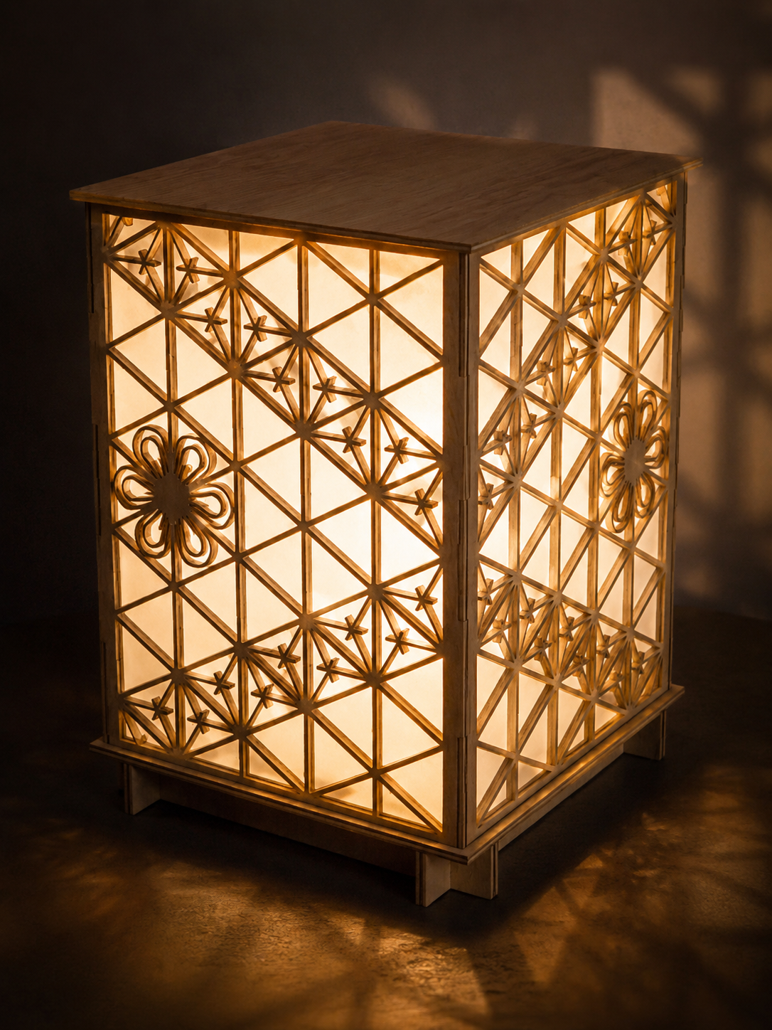 Lanterne en bois inspirée du Kumiko