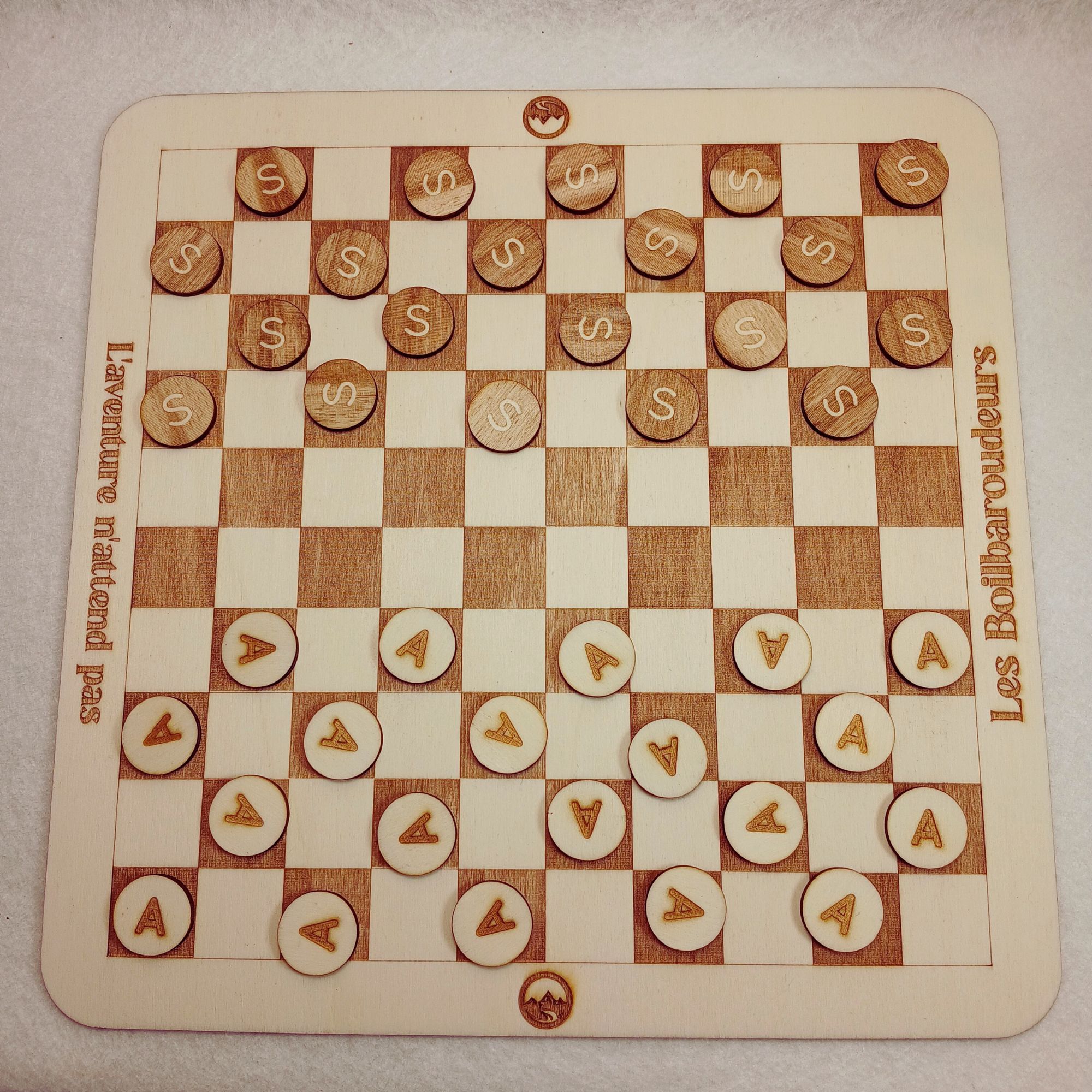 Jeu de dames en bois