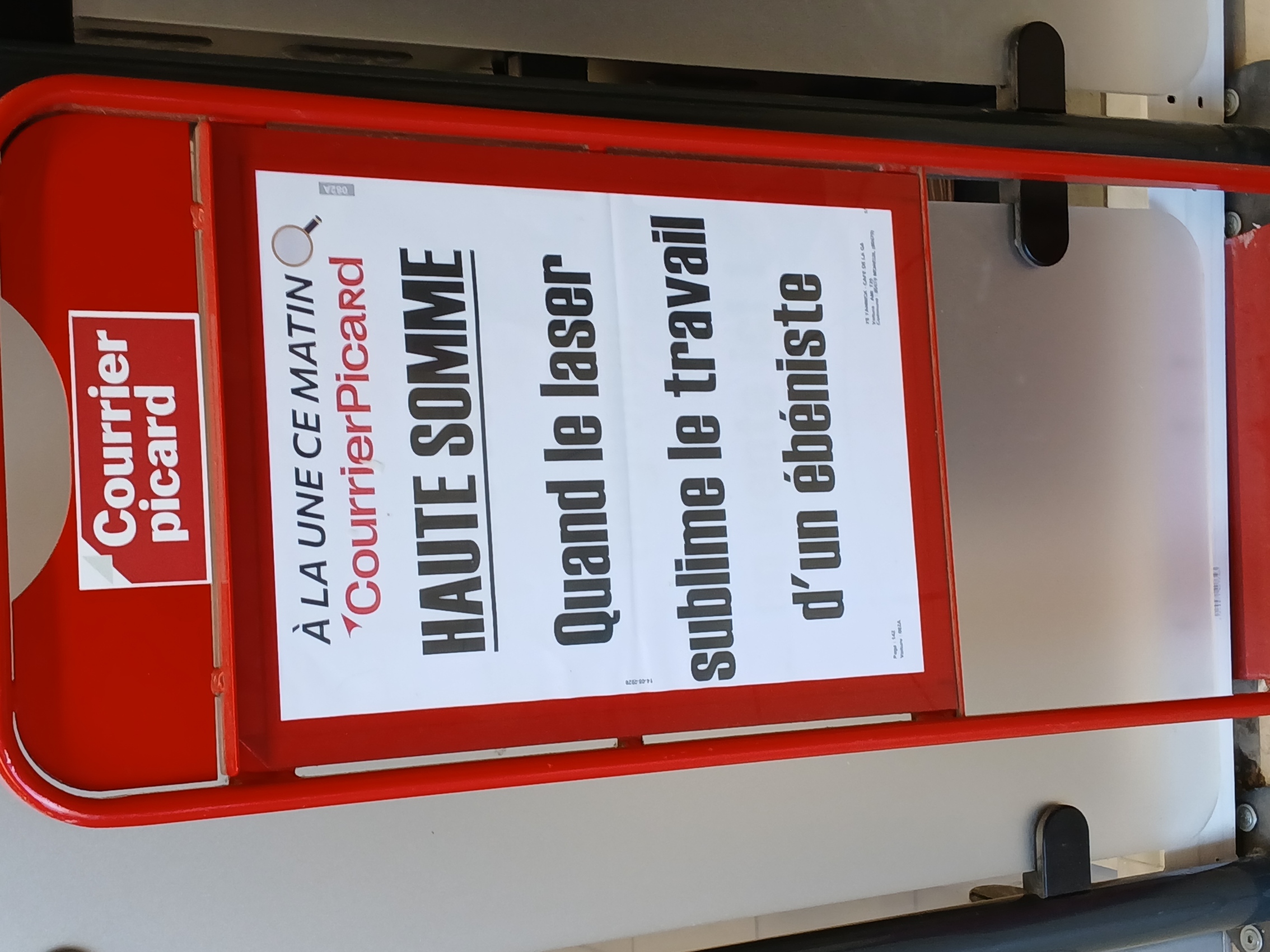 Aperçu de la parution dans le Courrier Picard