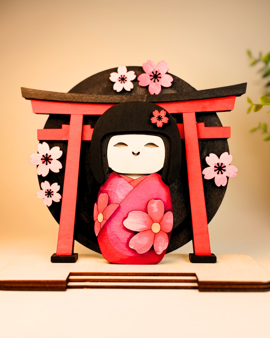 Kokeshi décorative en bois